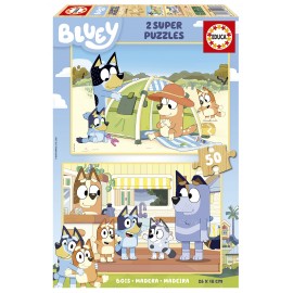 PUZZLE BOIS BLUEY 2X50