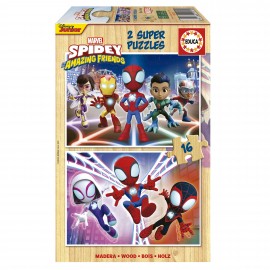 PUZZLE BOIS SPIDEY 2X16