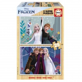 PUZZLE BOIS FROZEN 2x25