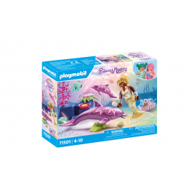 SIRÈNE AVEC DAUPHINS